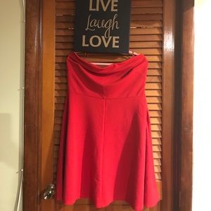 Red strapless casual dress by The Limited