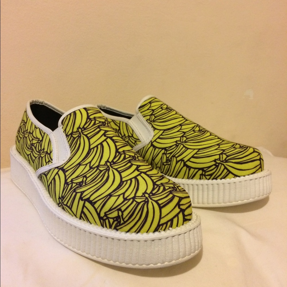 TUK White Banana Platform Creeper Sneaker - Picture 1 of 3