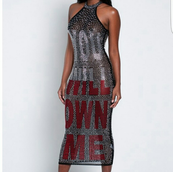 Studded, sheer dress - Picture 2 of 5