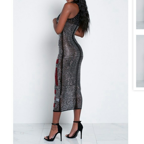 Studded, sheer dress - Picture 3 of 5