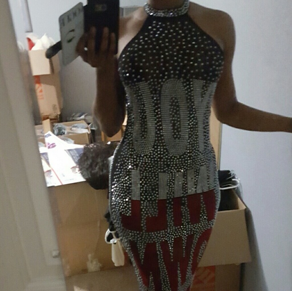 Studded, sheer dress - Picture 4 of 5