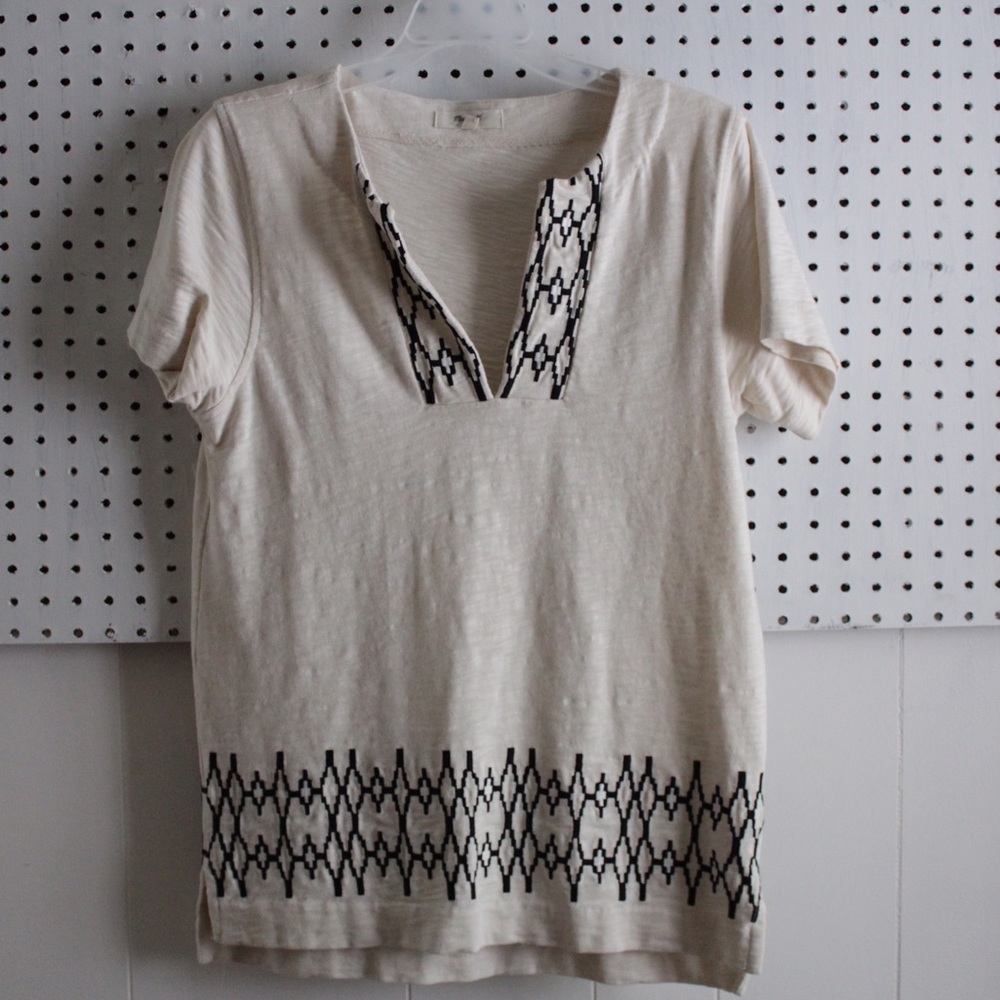 Madewell Cotten white short sleeve top size S