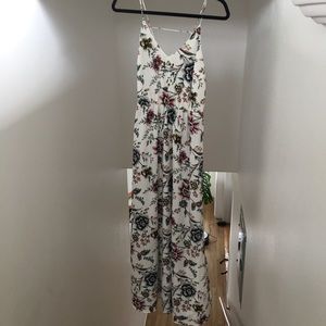 White and floral maxi -Loft size 6