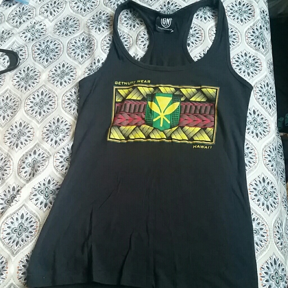 Hawaii Brand "Get Nutz" HI racer tank.