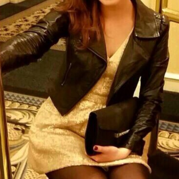 Gold Sequin Mini Dress w/ Side Cutouts ✨ Nasty Gal - Picture 3 of 3