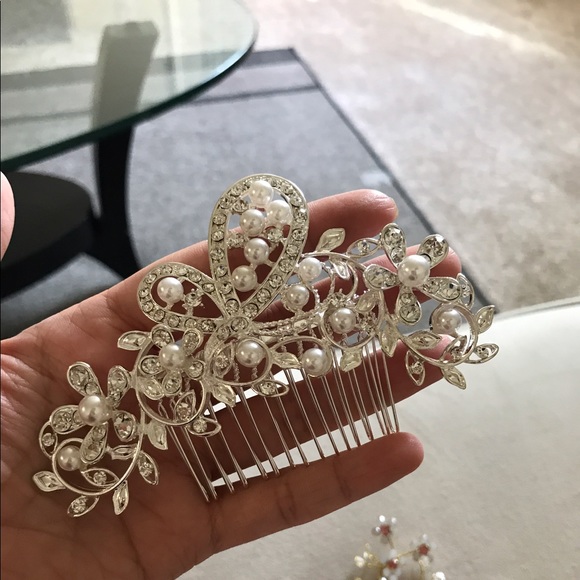 Bridal wedding bling diamond crystal hair comb new