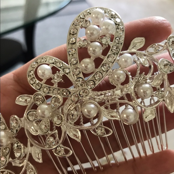 Bridal wedding bling diamond crystal hair comb new