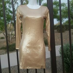 Forever 21 Gold Sequence Dress