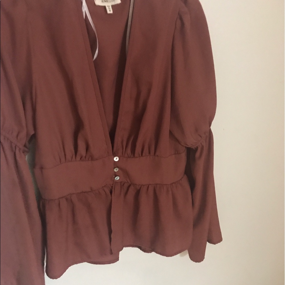 Rust button up small top