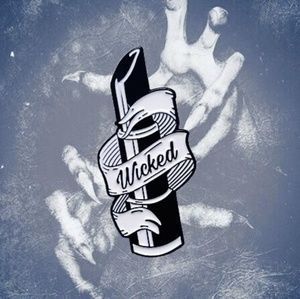 Wicked Black Lipstick Enamel Pin Goth Gothic Punk