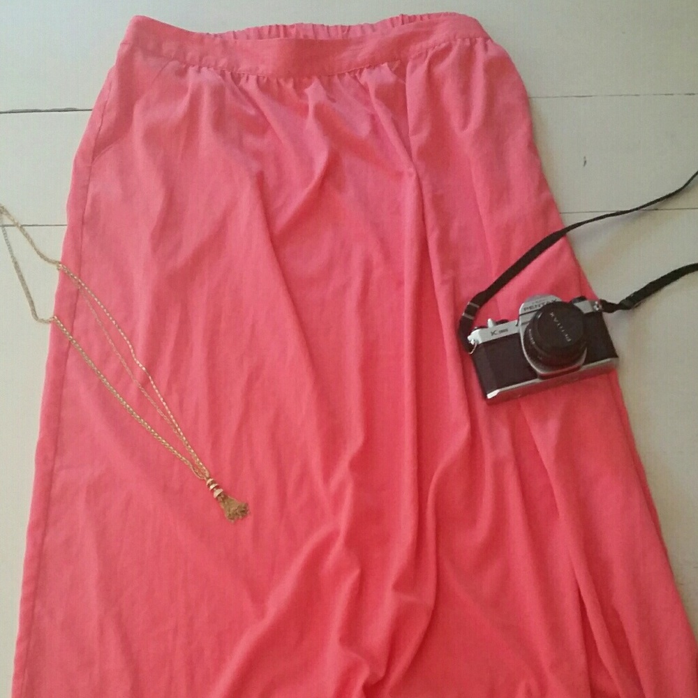 Pure Energy Coral/Melon Maxi Skirt