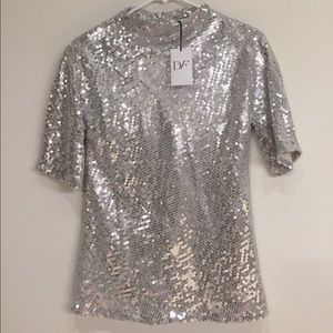 DVF Mako Sequined Top