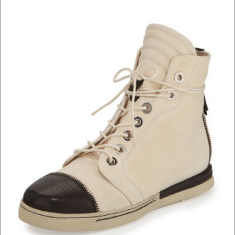Stuart Weitzman Zipit  High-Top Leather Sneaker