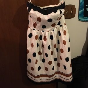 White dress with polka dots