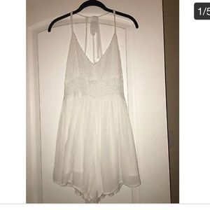 abercrombie crochet romper