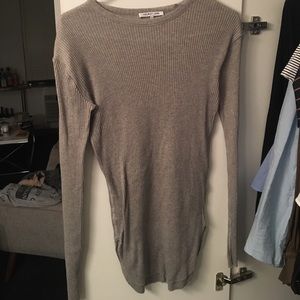 Helmut Lang gray long sleeve henley