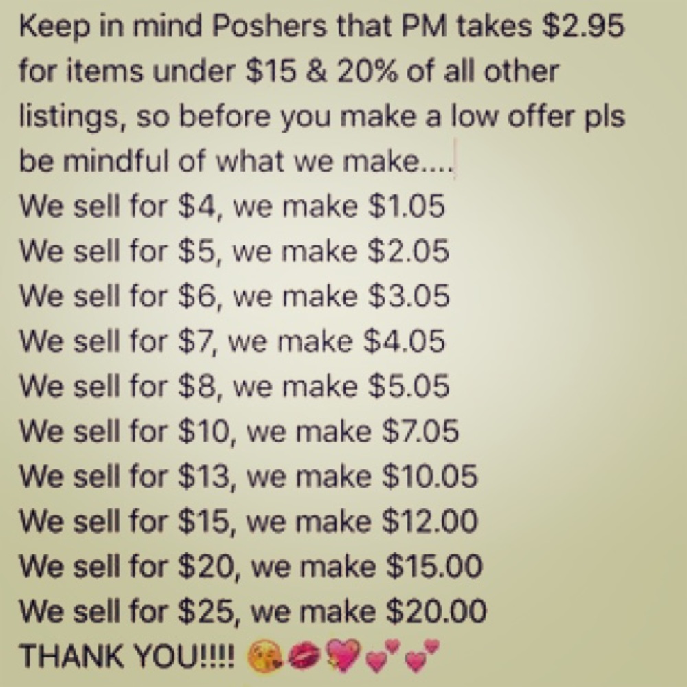 Please read before submitting me a lowball offer.
