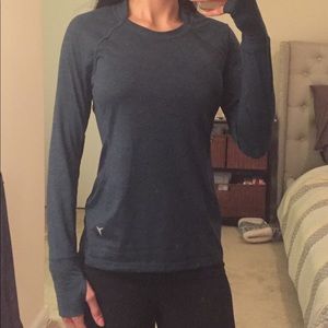 Green athletic pullover