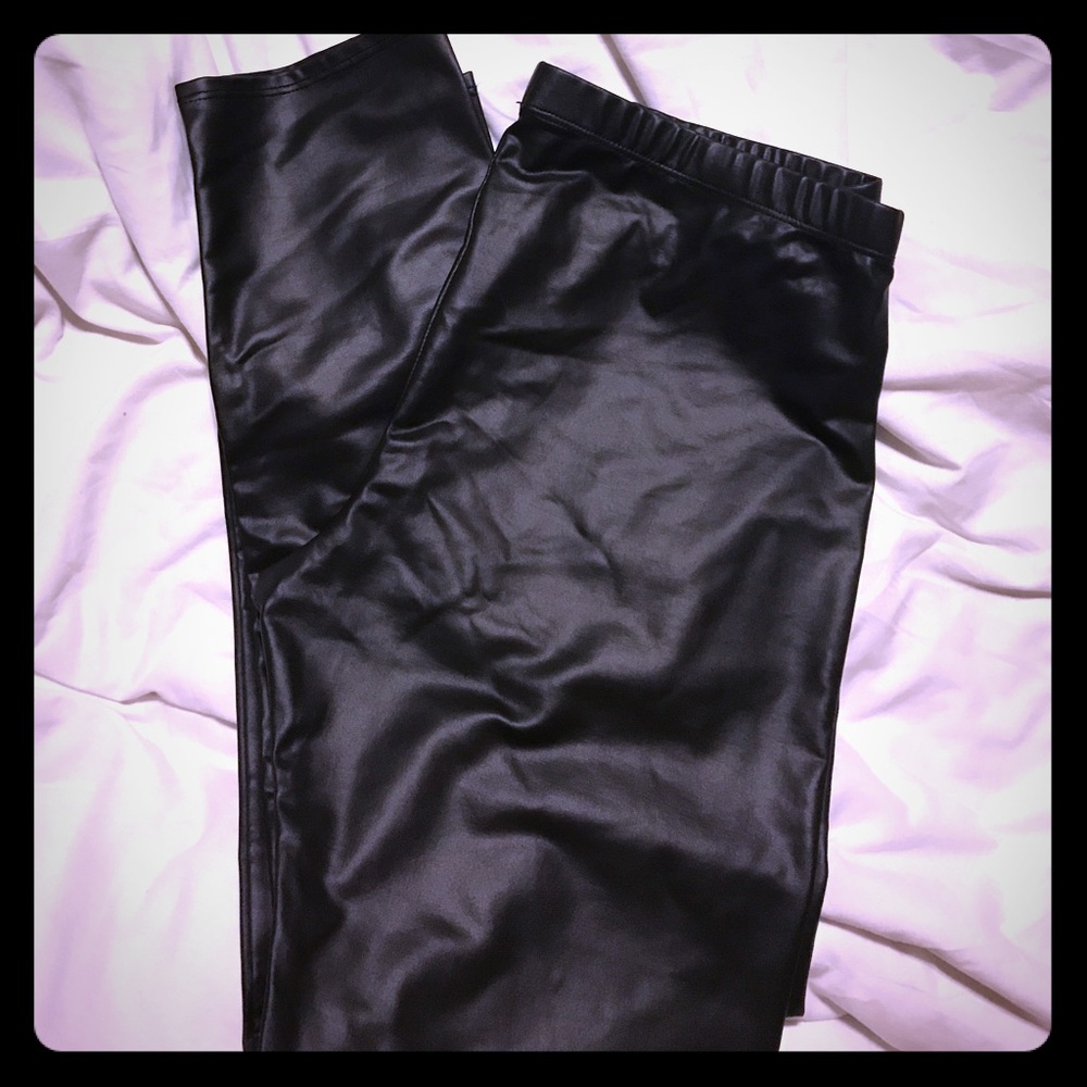 Black Leather Looking Leggings