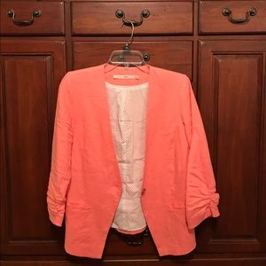 Coral linen jacket