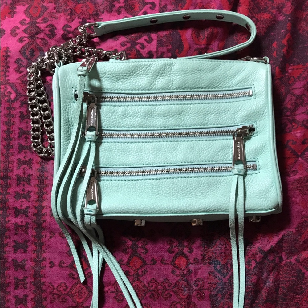 💥Rebecca Minkoff mint tassel side purse💥