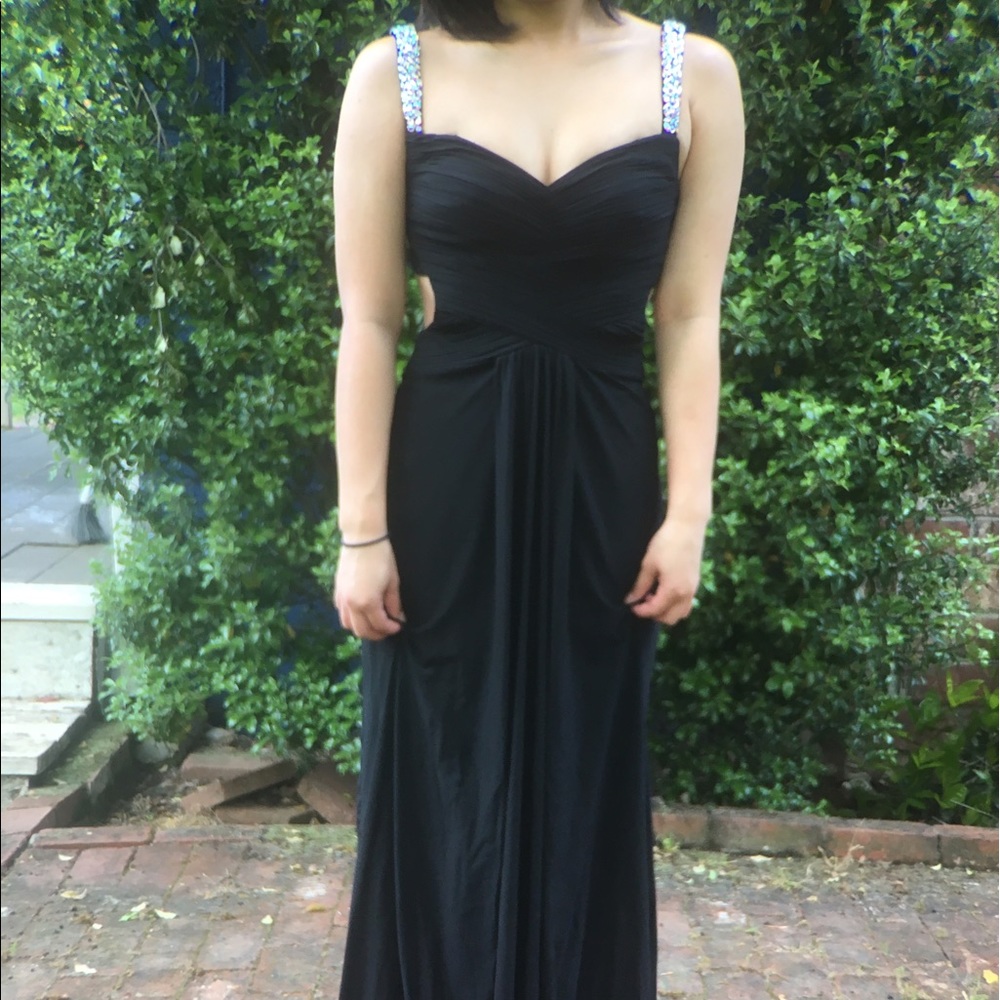 Black Cutout Prom Dress