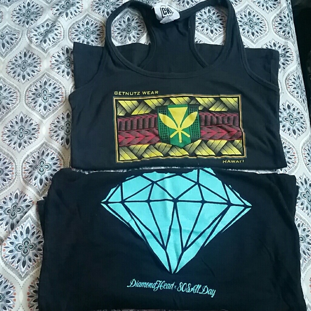 2 Hawaii brand racer back tank top bundle
