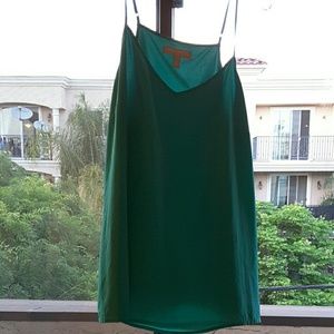 Beautiful emerald green silk tank