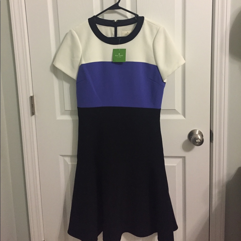 NEW Kate Spade Colorblock Crepe Flip Dress Size 8