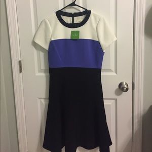NEW Kate Spade Colorblock Crepe Flip Dress Size 8