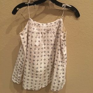 Gap Embroidered Tie-Strap Diamond Print Cami