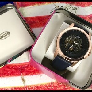 Fossil men leather watch