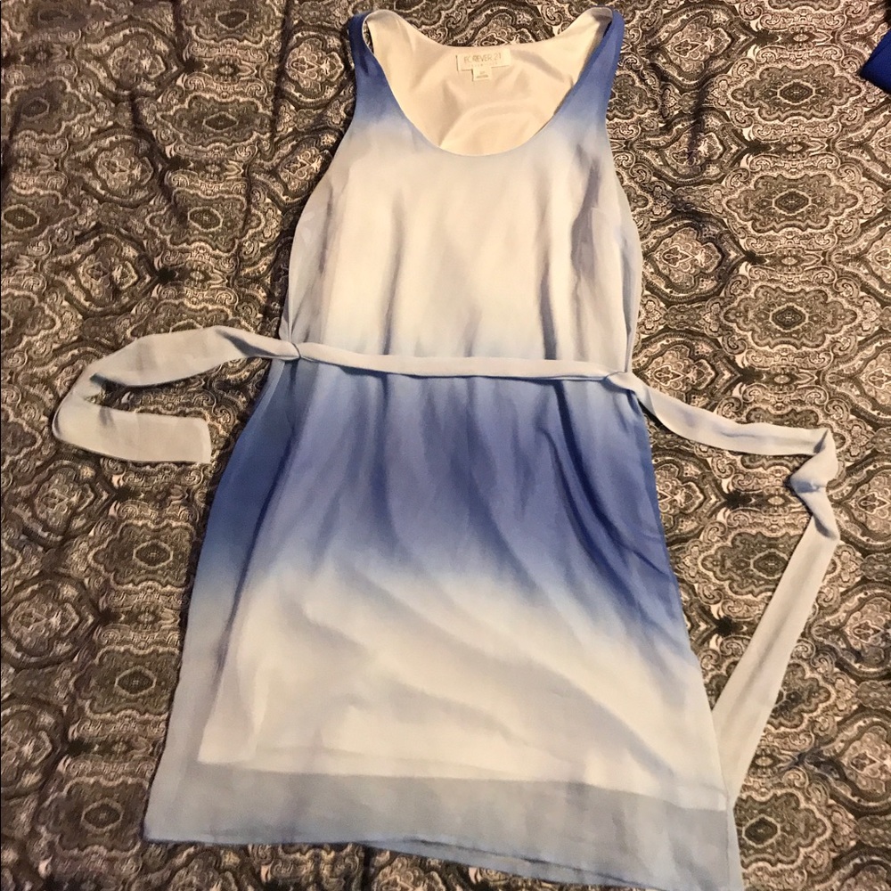 Ombré blue and white dress