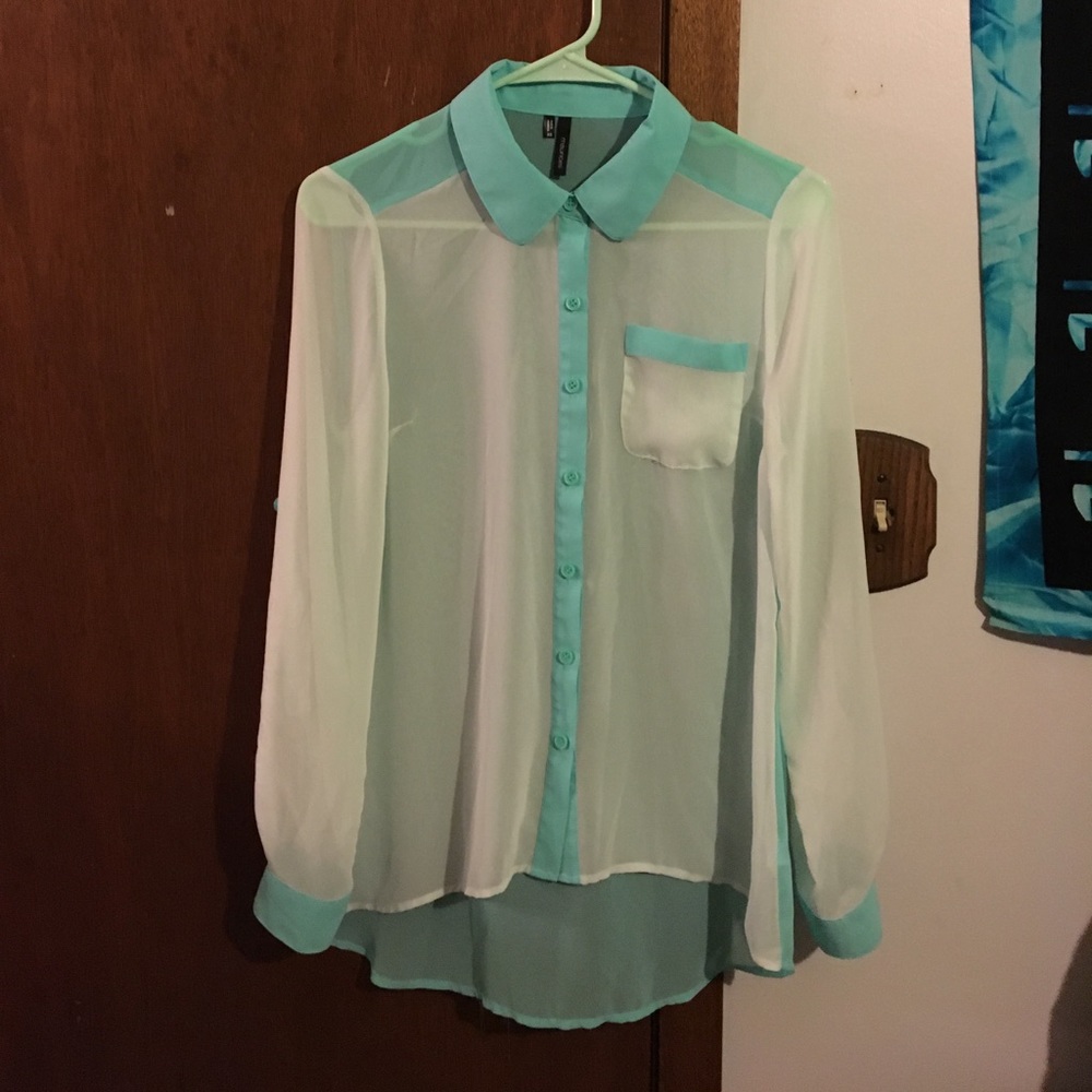 Sheer button down - Picture 2 of 3
