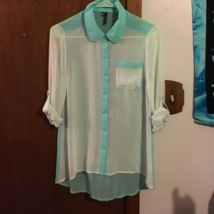 Sheer button down