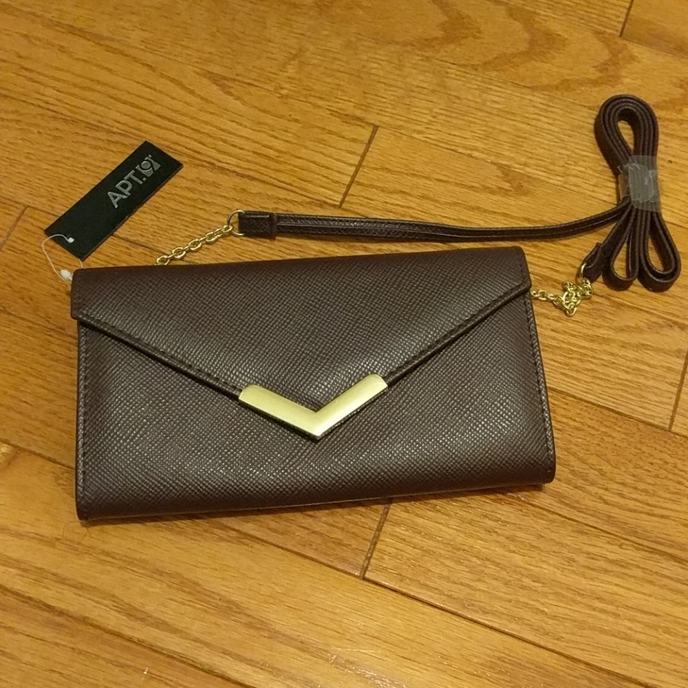 Apt. 9 Bordeaux Envelope Wallet with Strap