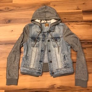 Hooded denim jacket