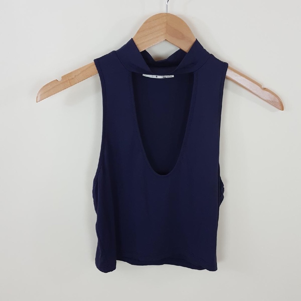 Choker navy crop top - Picture 1 of 4