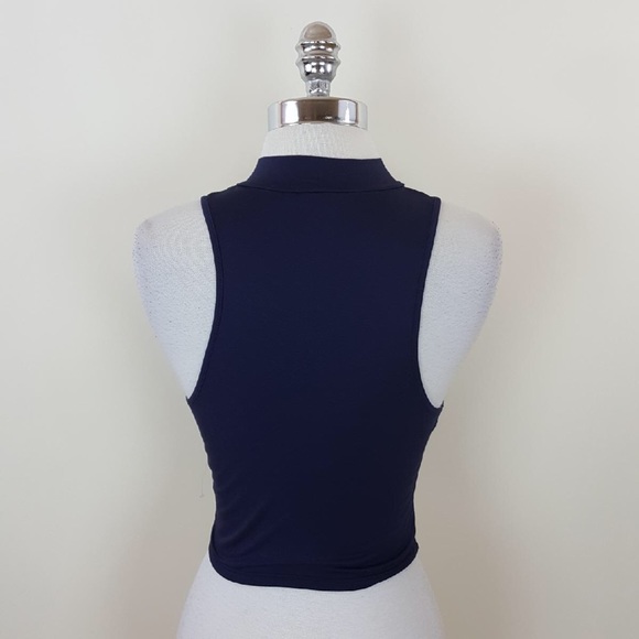 Choker navy crop top - Picture 4 of 4