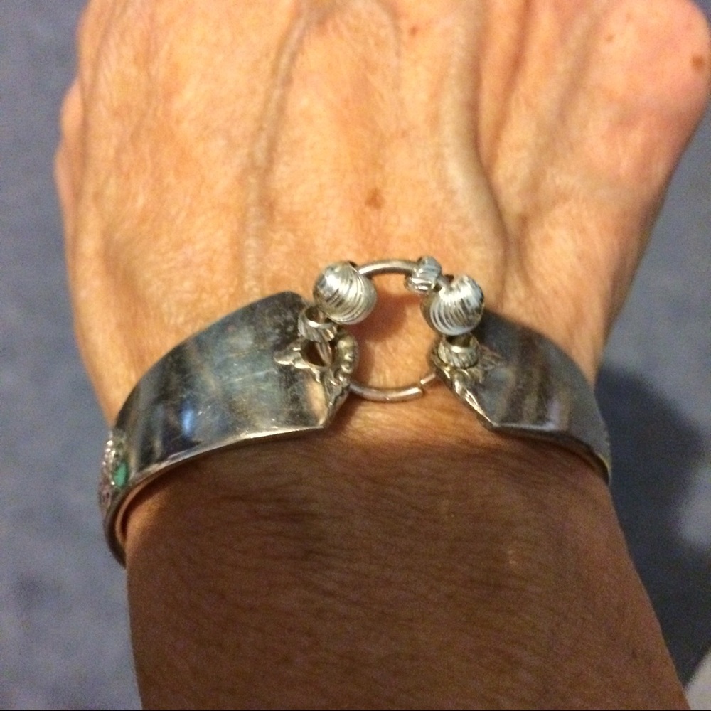 Silver handmade bracelet.
