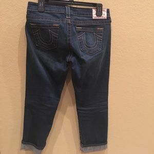 True Religion Lizzy Crop Jeans Size 28