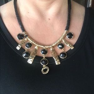 Gold with multi color stones necklace