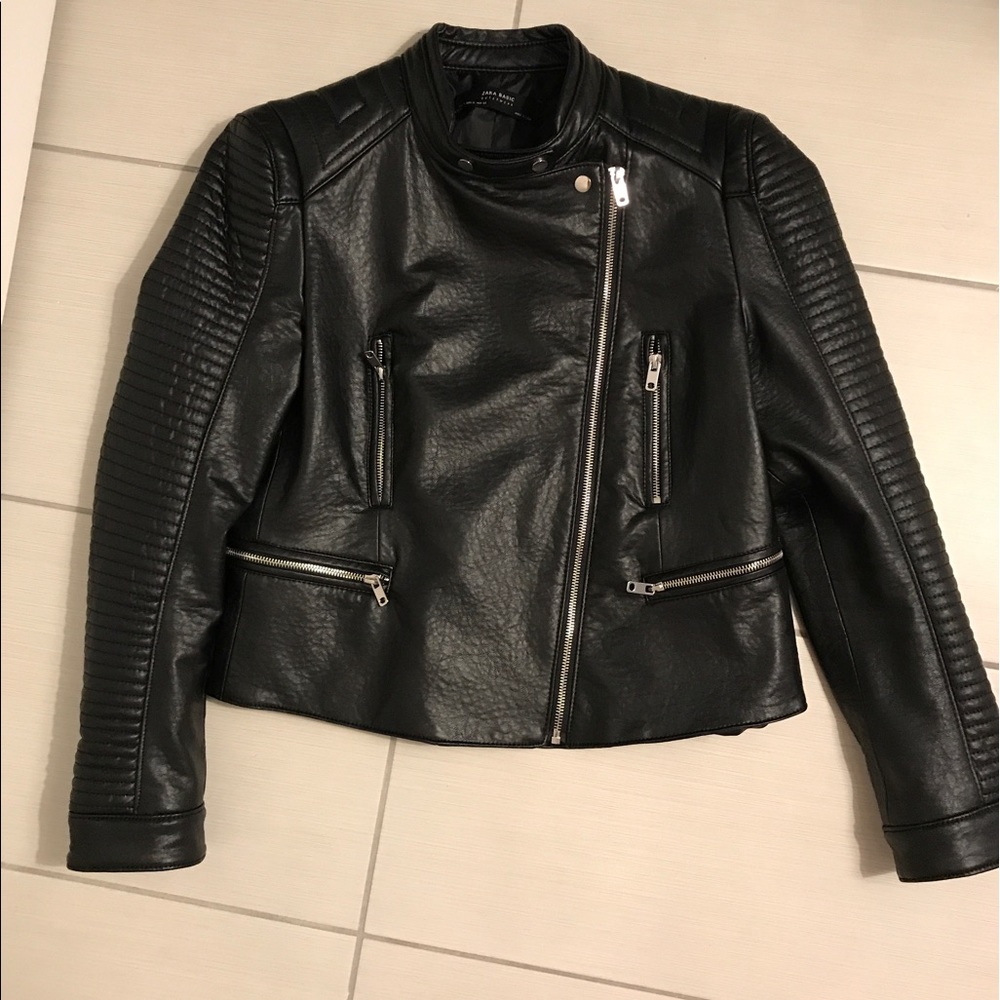 Zara Faux Leather Jacket size XL