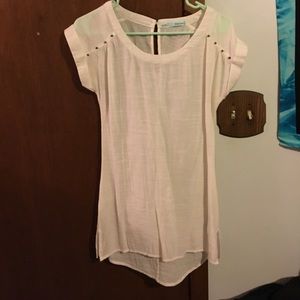 Sheer studded dolman tunic