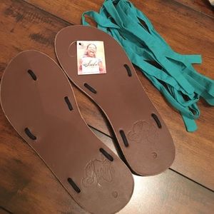Sseko sandals with 3 color straps