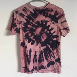 Pink and blue tie dye shirt