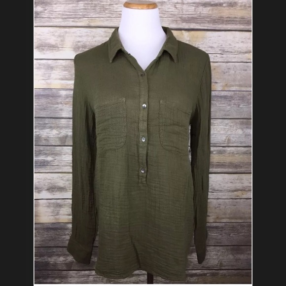 NWT Velvet for Calypso St Barth Olive Top Small - Picture 1 of 5