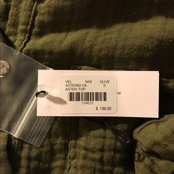 NWT Velvet for Calypso St Barth Olive Top Small - Picture 5 of 5