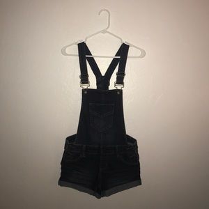 denim overall shorts