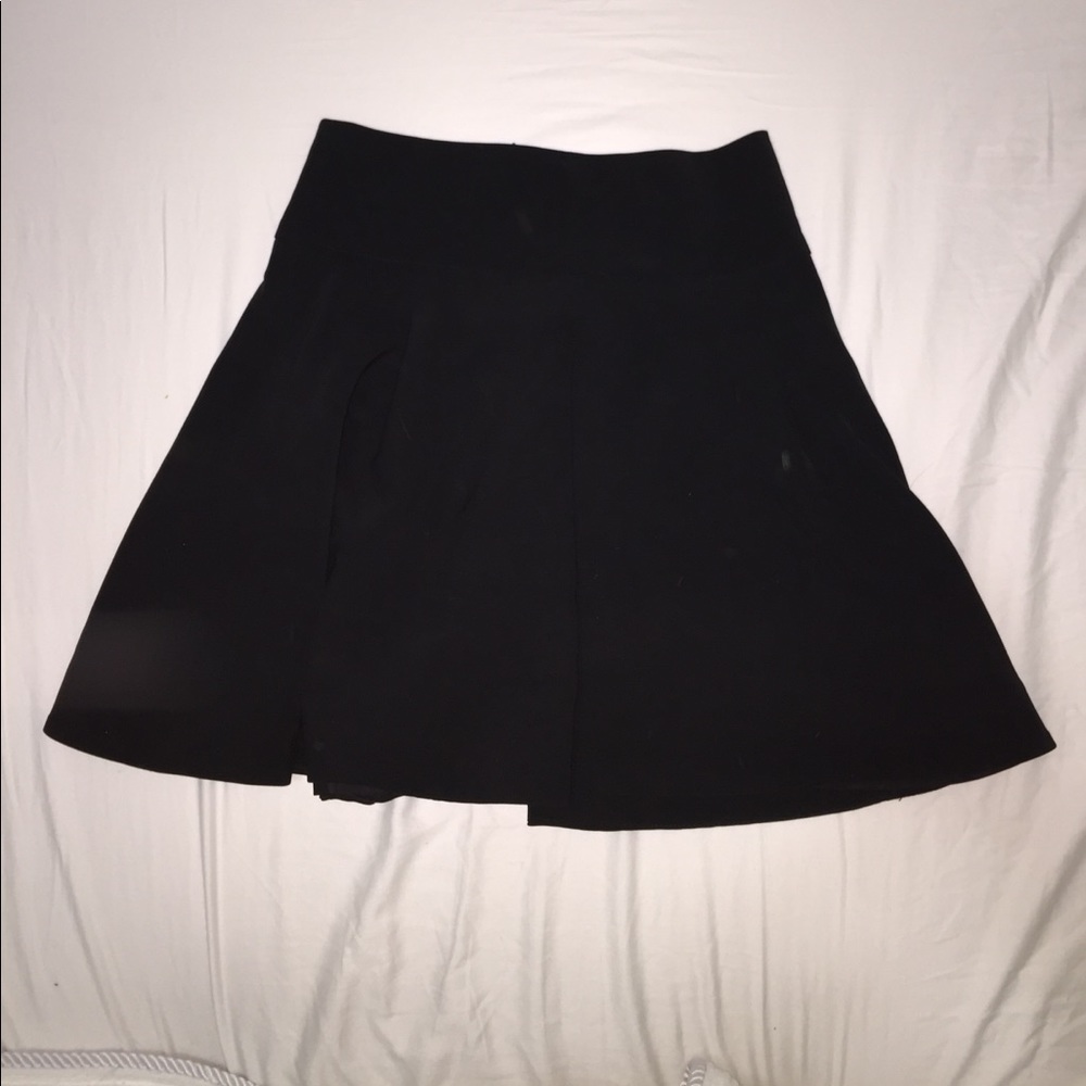 Express size 0 black flared mini skirt